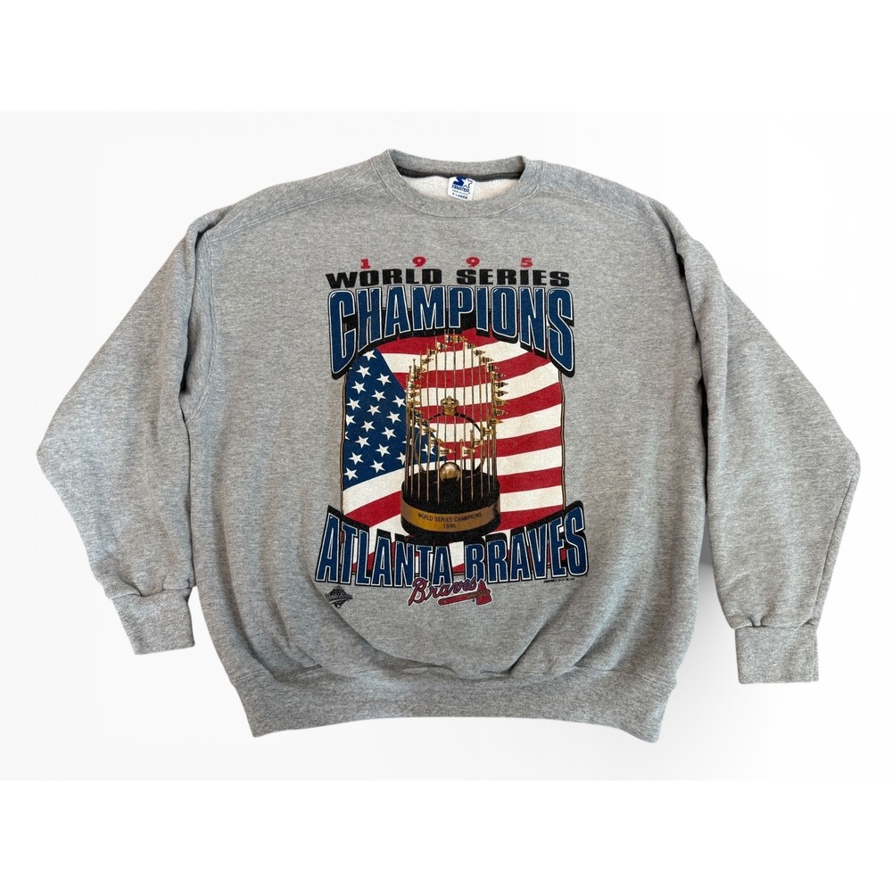 Vintage 1995 Atlanta Braves‎ World Series Starter Sweatshirt XL USA